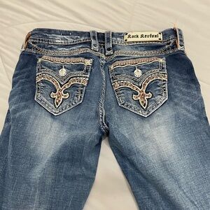 Rock Revival Women's Boot Cut Jeans with Embroidered Pockets
